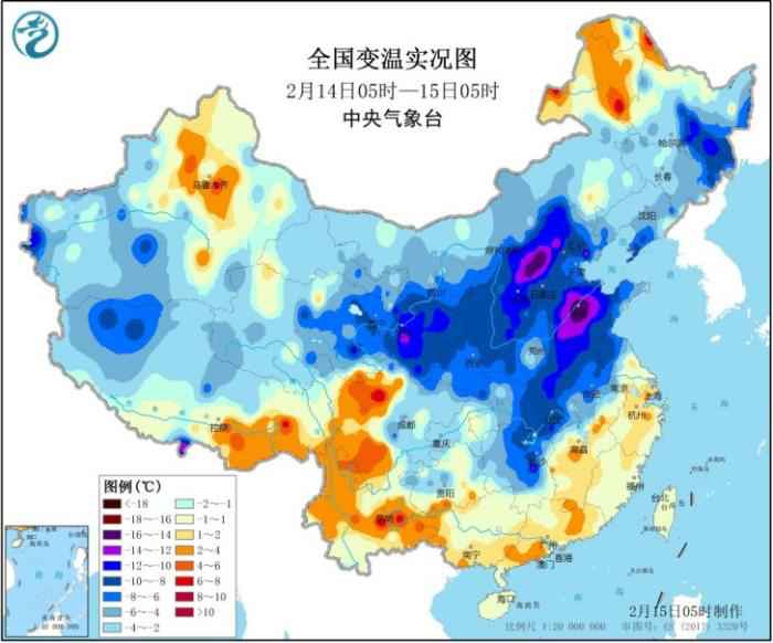 寒潮继续向南渗透 黄淮至长江中下游将有雨转雪