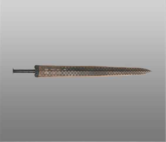 越王勾践剑。来源：湖北省博物馆网站