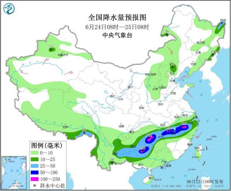 贵州长江中下游等地有强降雨 华北东北地区等地多降雨