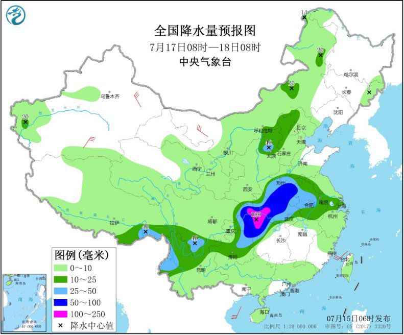  江汉江淮等地有强降雨 江南中南部华南等地有高温