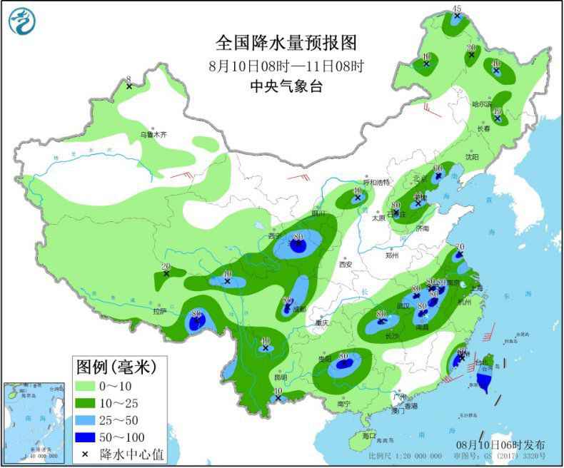 西北地区东部华北等地有强降雨 江南华南等地有高温天气