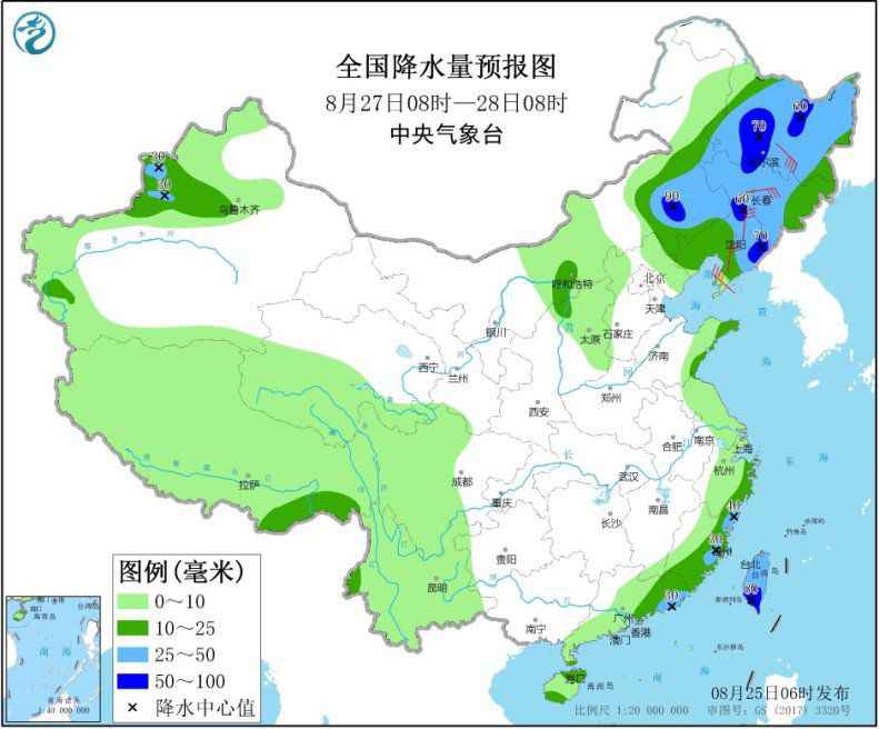 台风“巴威”影响我国东部 东北地区等地将有较强降水