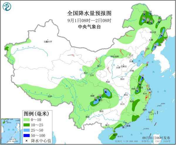 明夜起东北地区再迎强风雨 北方大部秋意渐浓