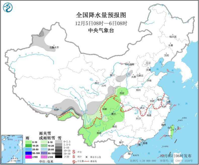 西南地区和长江中下游多阴雨 华北中南部等地有霾
