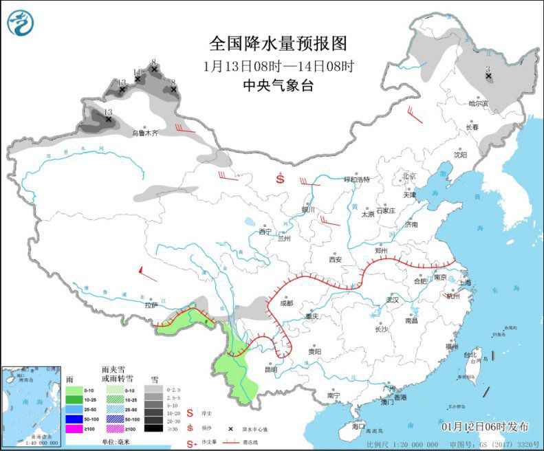 全国大部地区降水稀少气温回升 新疆北部有中到大雪