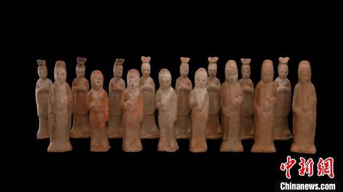 唐康善达墓出土陶俑。 陕西省考古研究院供图