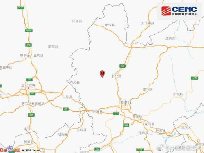  河北张家口市张北县发生3.0级地震 震源深度13千米