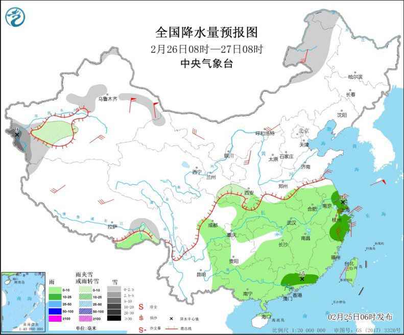 强冷空气将影响大部分地区 中东部将迎大范围雨雪降温