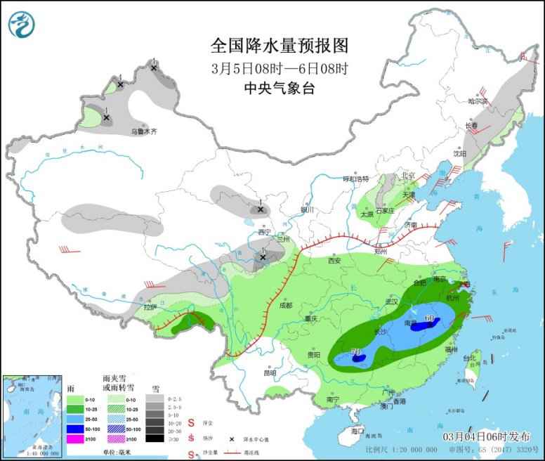 南方地区将有降水过程 中东部地区将有大风降温天气