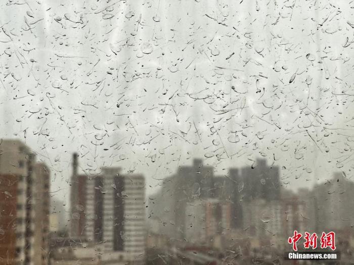 资料图：4月15日，北京迎来沙尘天气，大部分地区有雷电活动，沙尘伴着雨水，形成“泥雨”。图片来源：视觉中国