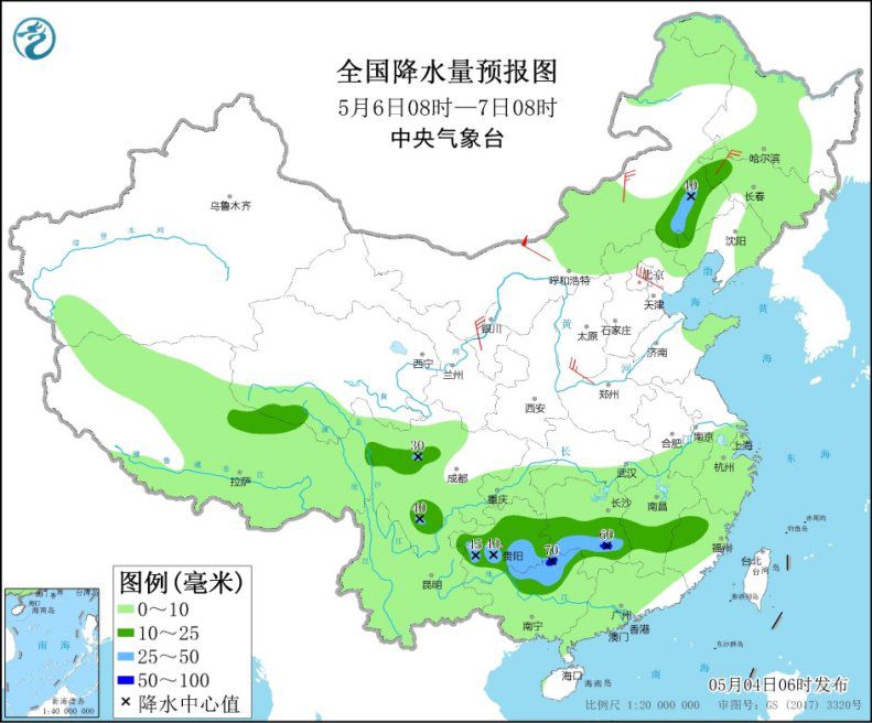 江南南部华南等地将有较强降雨 西北华北等地多大风