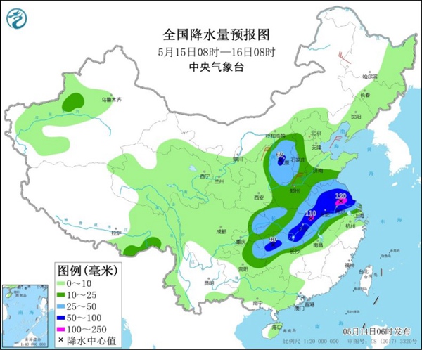 中东部大范围降雨周末进入最强时段 江南等地先热后凉