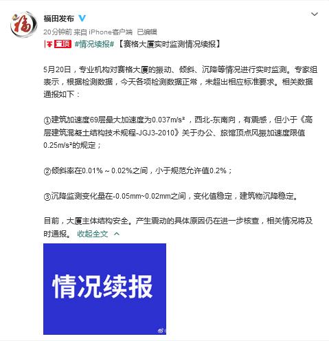 深圳市福田区人民政府官方微博截图