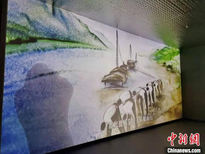 展览发挥数字展沉浸式等特点，搭建三峡文物保护展示平台 湖北省博物馆供图