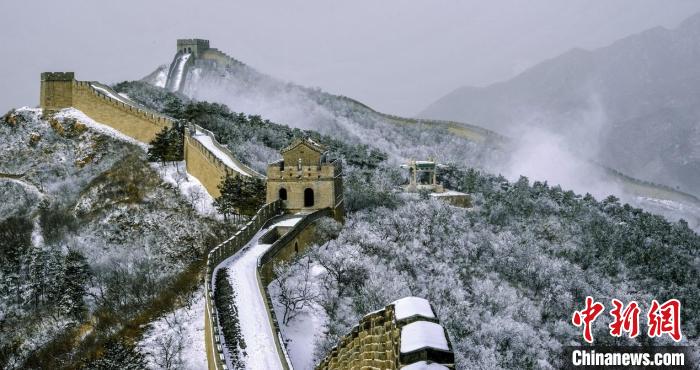 北京八达岭长城雪景。　北京市文旅局供图
