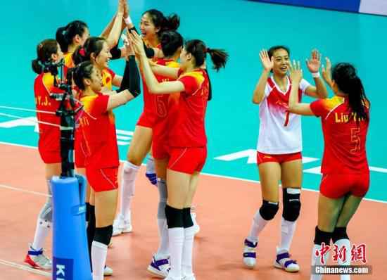武汉军运会中国八一女排3:0胜美国队